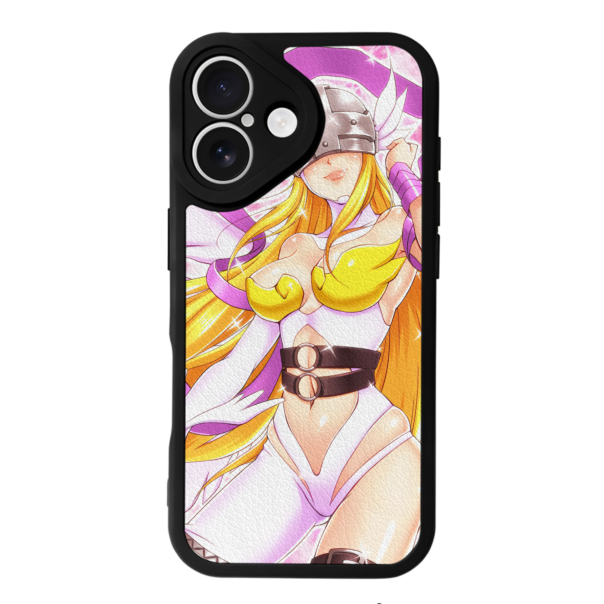 （画像用） Digimon デジタルモンスター/デジモン 【iPhone 16シリーズ対応】シリコンスマホケース（レザー調） 材質：シリコン